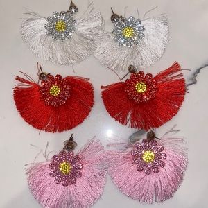 Daisy Dangle bling earrings bundle